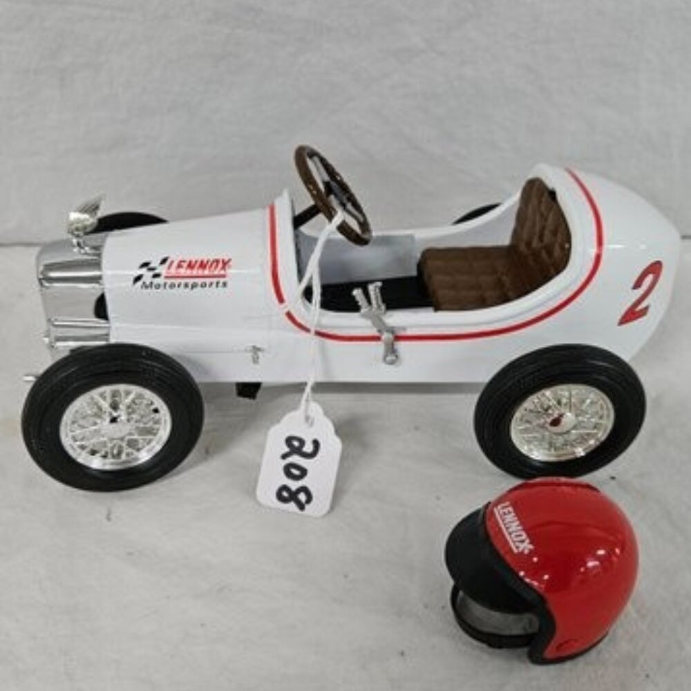 Lennox #2 Pedal Car w/Helmet, Shelf Model, No Box